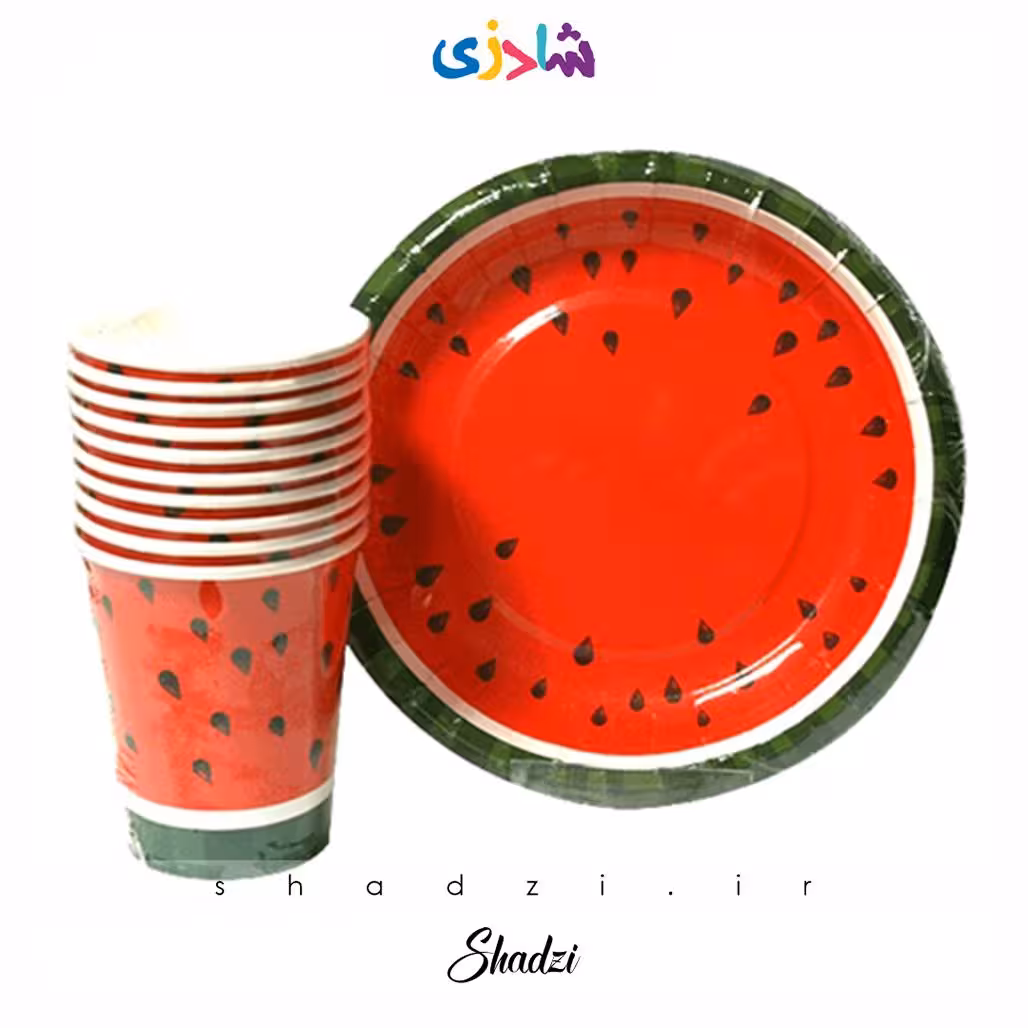 پیش دستی و لیوان هندوانه یلدا