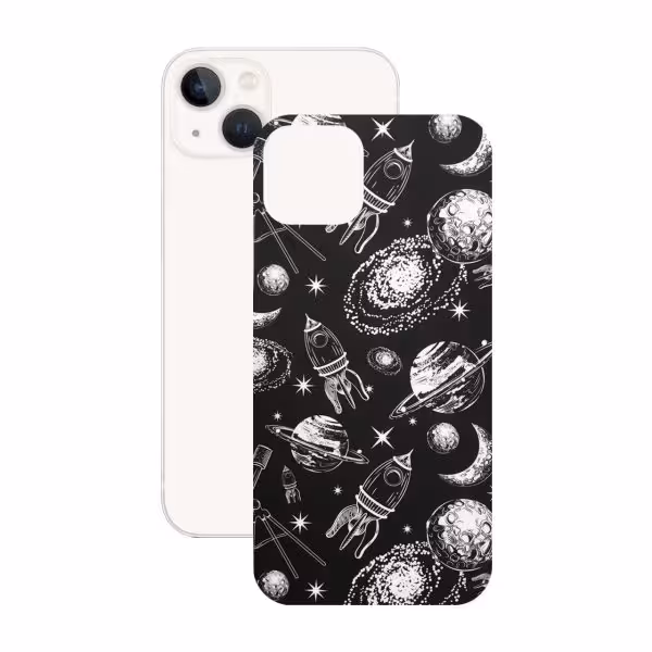 برچسب پوششی راک اسپیس طرح space مناسب برای گوشی موبایل آیفون مدل iPhone 13