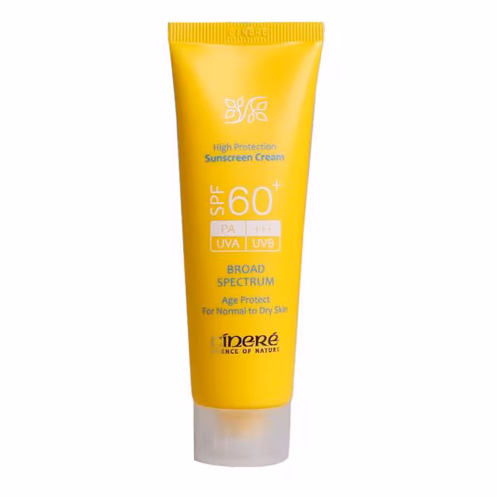 کرم ضد آفتاب  SPF60 انواع پوست بدون رنگ 50میلی لیتر سینره CINERE