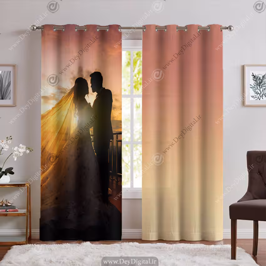 پرده پانچ طرح عروس داماد PK-6807