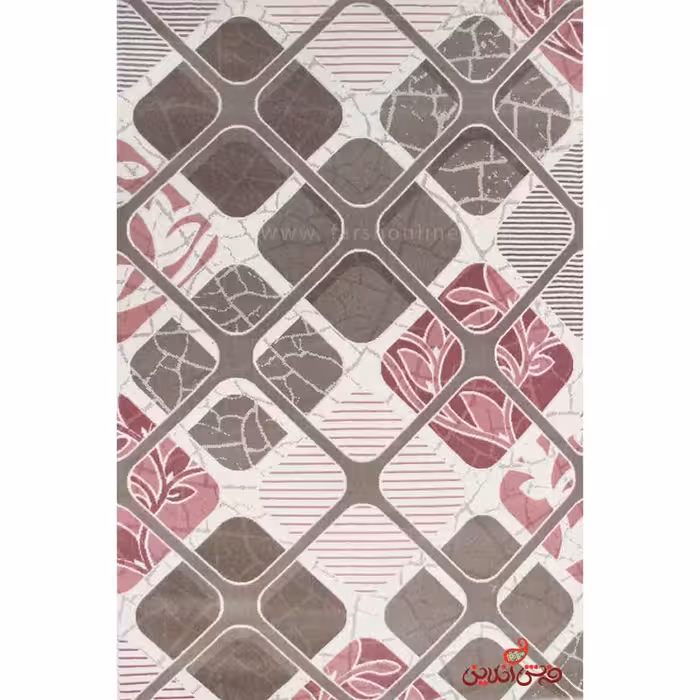 فرش  ماشینی ساوین طرح 1510 صورتی