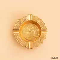 زیر سیگاری برنجی طلایی مدل سمیر