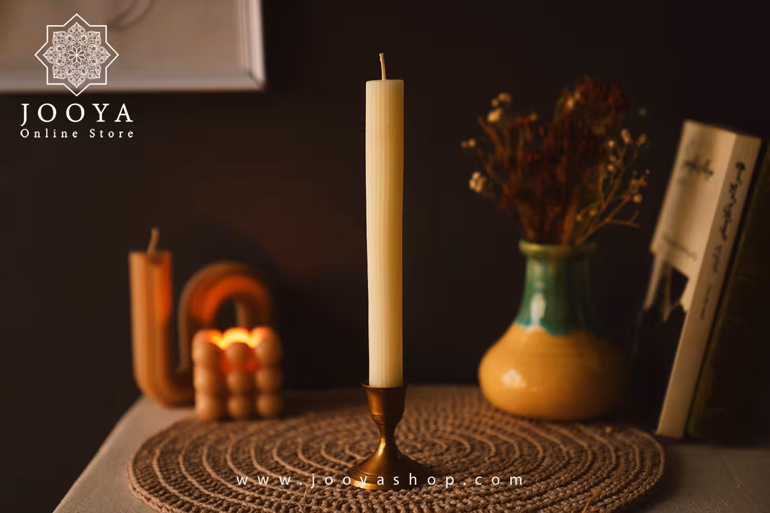 شمع قلمی شیاردار کرم