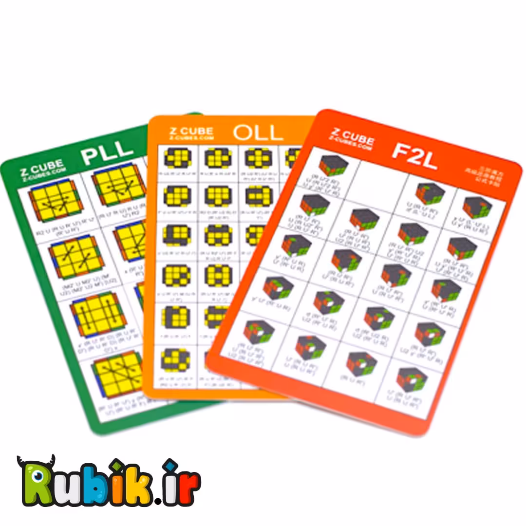 کارت فرمول حل سرعتی روبیک مقوایی Paper
