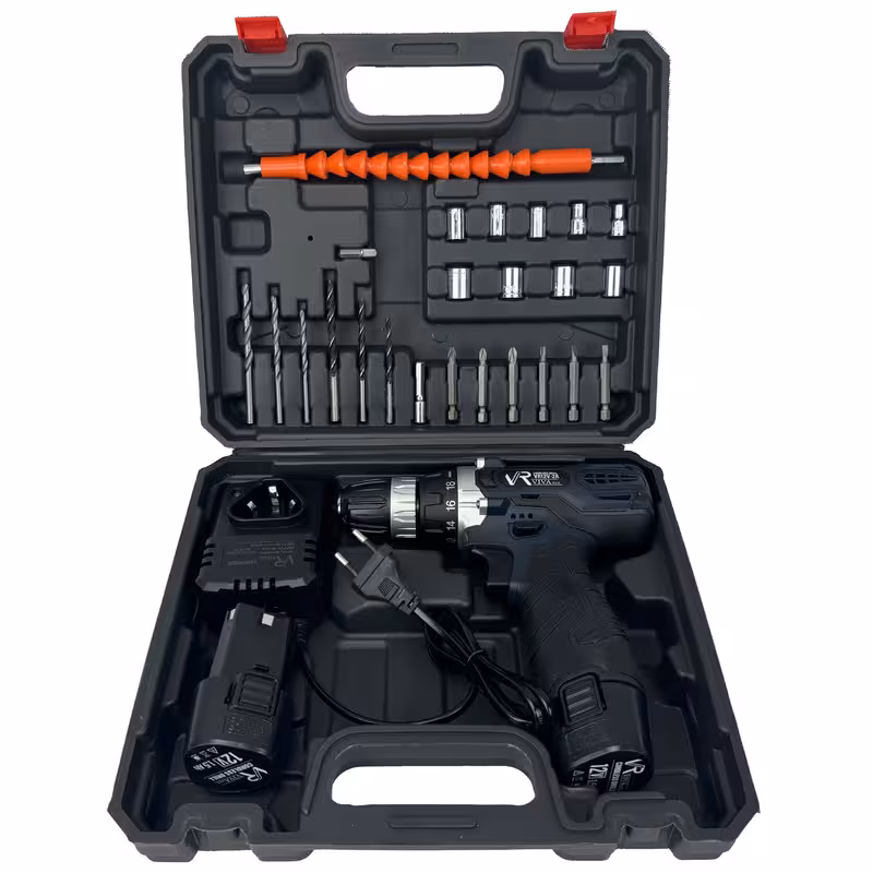 مجموعه 28‌ عددی دریل پیچ گوشتی شارژی ویوارکس مدل VR12V-2A