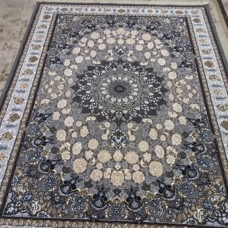 فرش ماشینی 12 متری کاشان نقشه آسنا فیلی  طراحی وبافت زیبا