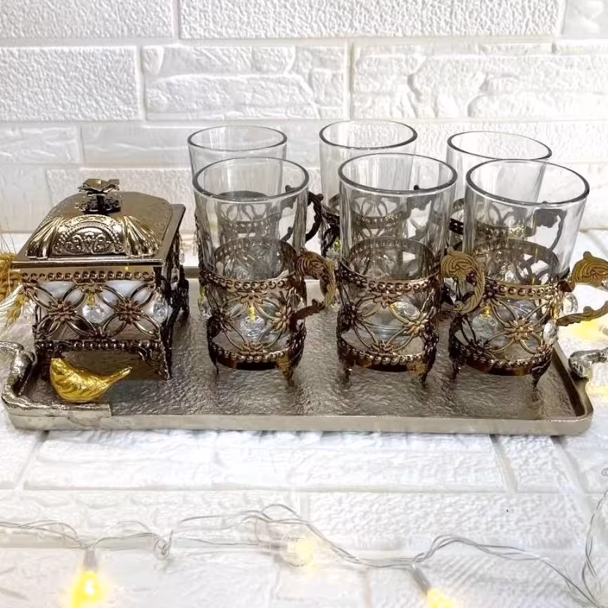 ست استکان پایه آنتیک