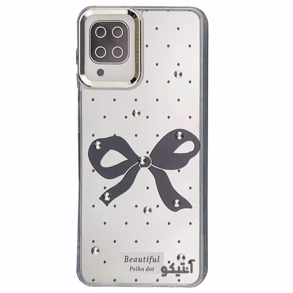 قاب Samsung A12 / M12 مدل آیینه ای مرواریدی طرحدار- کد41125