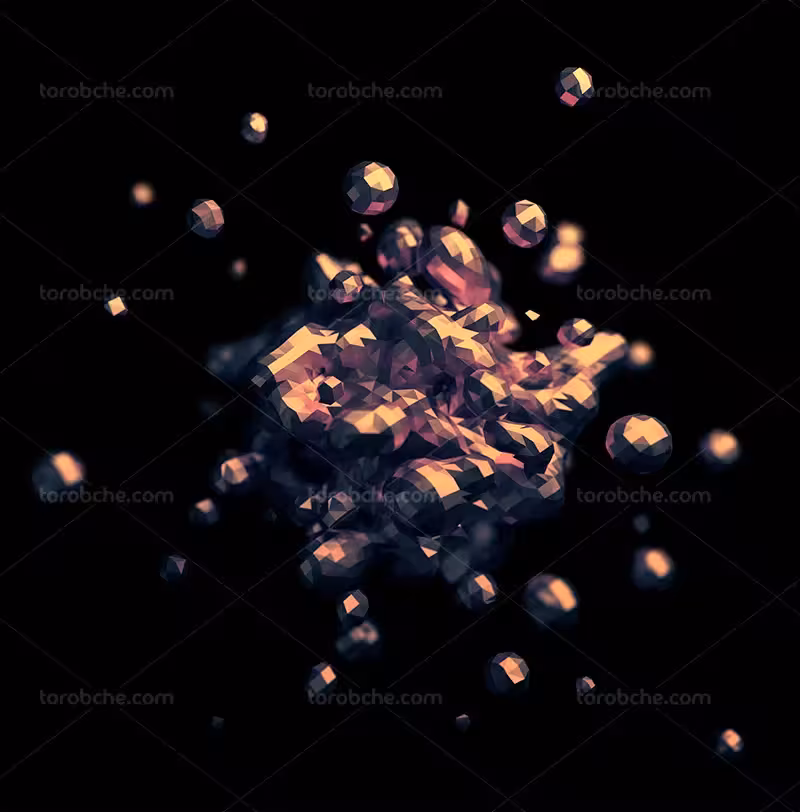 بک گراند انتزاعی مشکی طلایی با اشکال هندسی | گرافیک با طعم تربچه