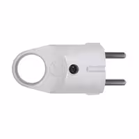 دوشاخه برق دسته دار (انگشتی) پاور مشکی و سفید