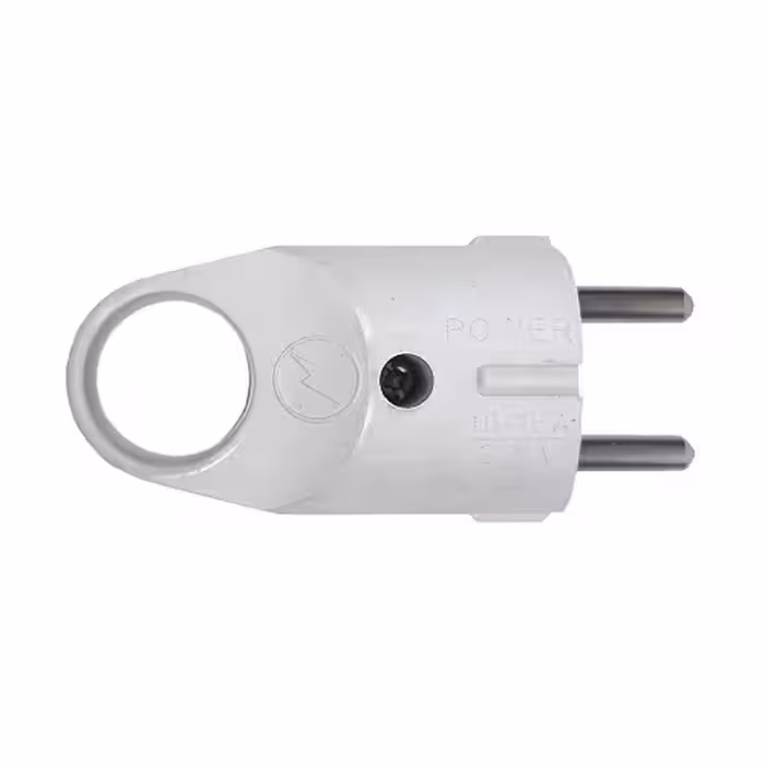 دوشاخه برق دسته دار (انگشتی) پاور مشکی و سفید