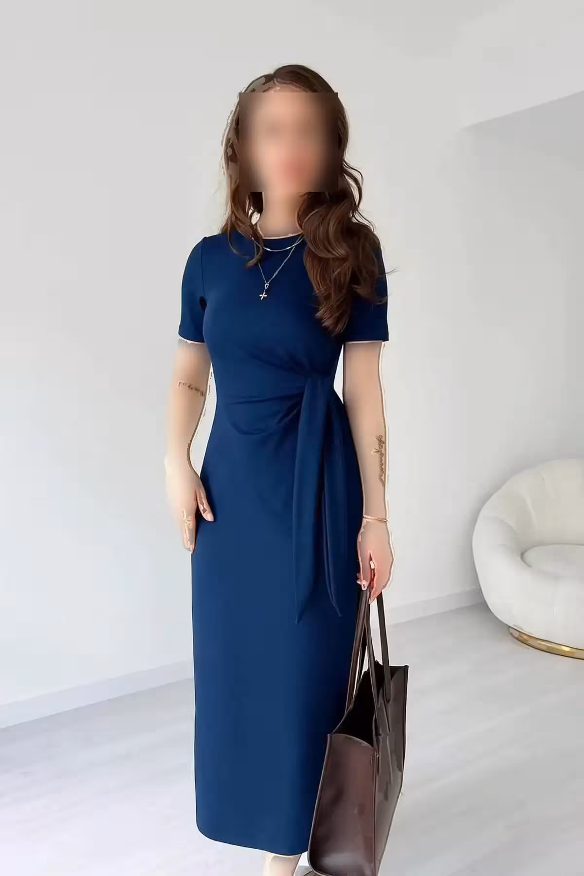 پیراهن بلند زنانه اورجینال ترک - 9073