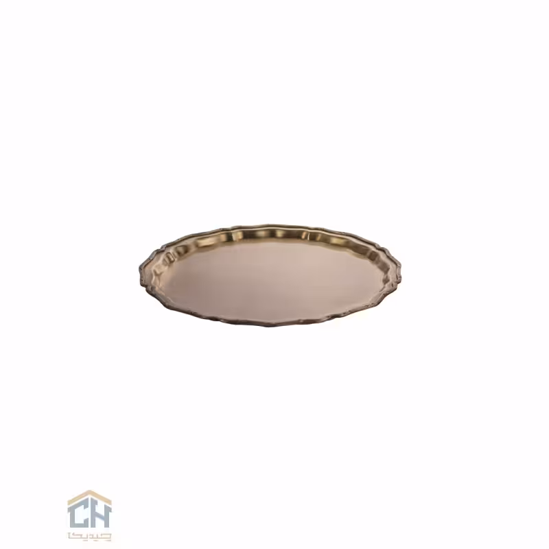 سینی برنجی گرد متوسط گلدکیش مدل GK892222