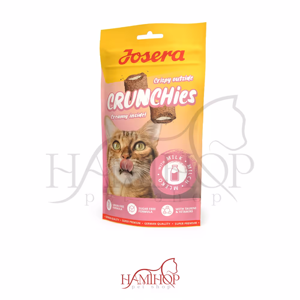کرانچی گربه برند جوسرا طعم شیر حجم 60گرم CRUNCHIES JOSERA CAT MILK