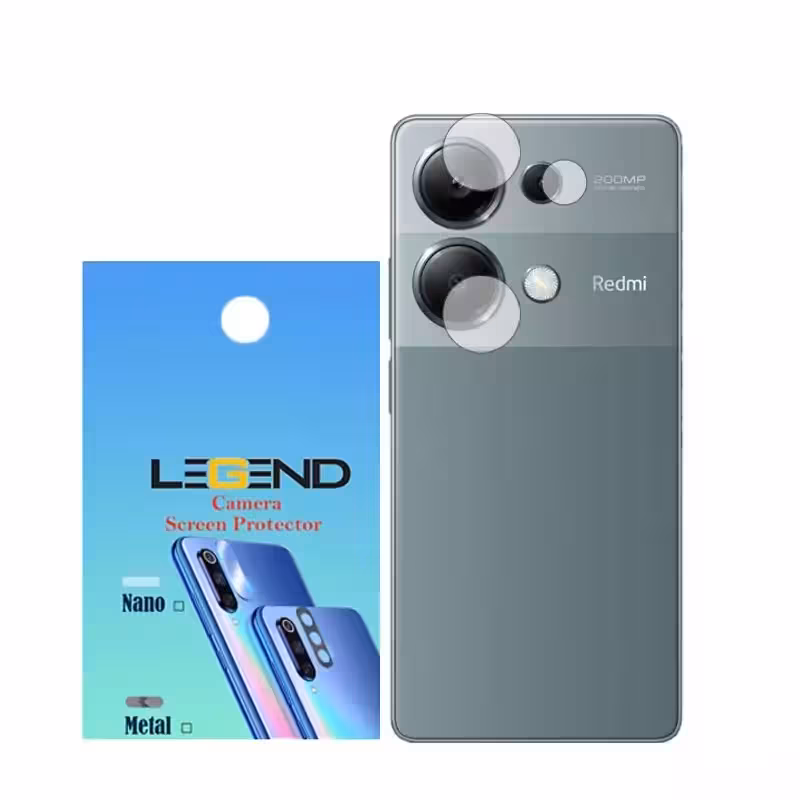 محافظ لنز دوربین لجند مدل نانو گلس مناسب برای موبایل شیائومی Redmi Note 13 Pro