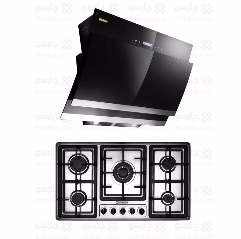 ست گاز و هود آپریل استیل درخشان