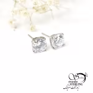 گوشواره میخی نقره کد 6209