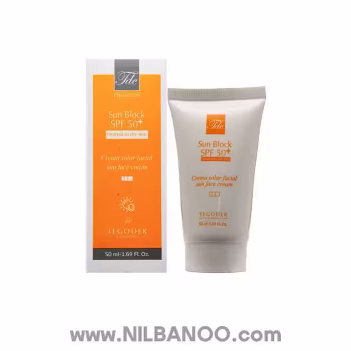 کرم ضدآفتاب بی رنگ پوست خشک و نرمال تگودر SPF50