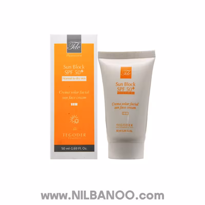 کرم ضدآفتاب بی رنگ پوست خشک و نرمال تگودر SPF50