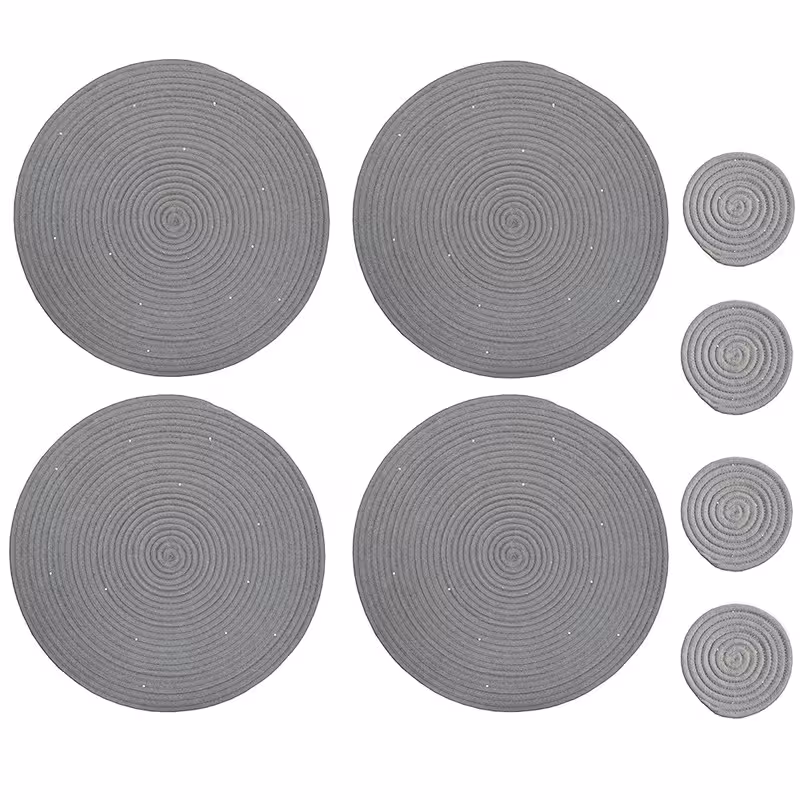 زیربشقابی مدل پولکی00 مجموعه 8 عددی | کالا مکس