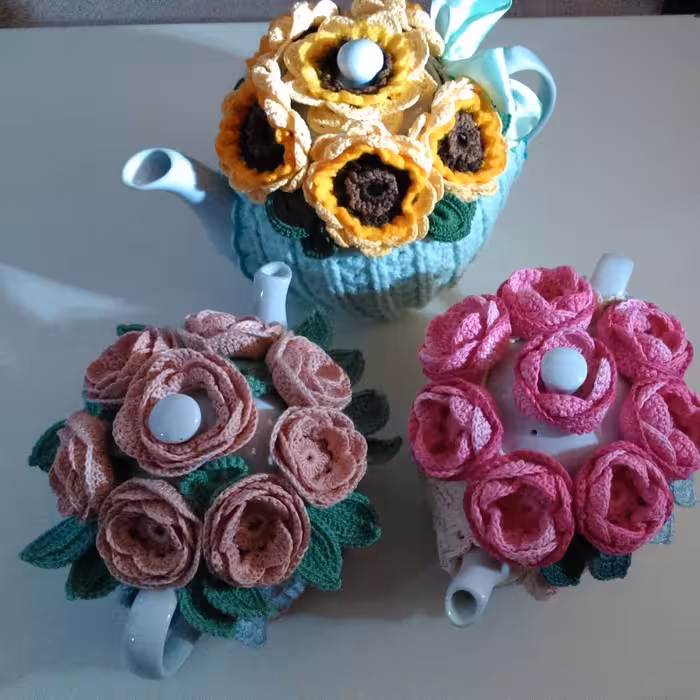 کاورقوری قلاببافی جنس کاموا ترک و ضدپرز مناسب قوری متوسط 