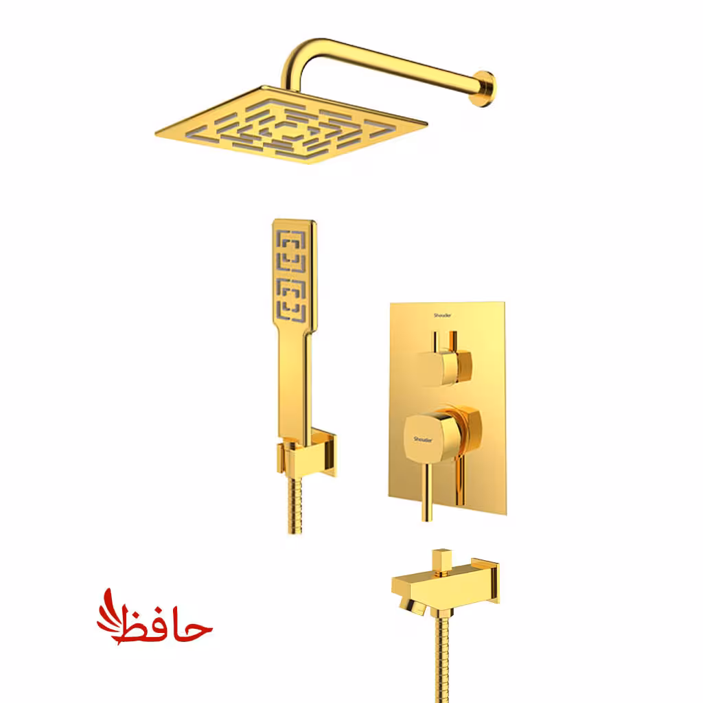 شیر حمام توکار شودر مدل رومر طلایی تیپ 4 BRASS