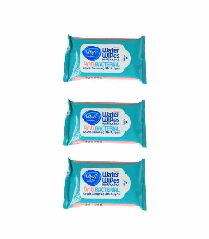 دستمال مرطوب دافی مدل Anti bacterial GN10 مجموعه 3 عددی