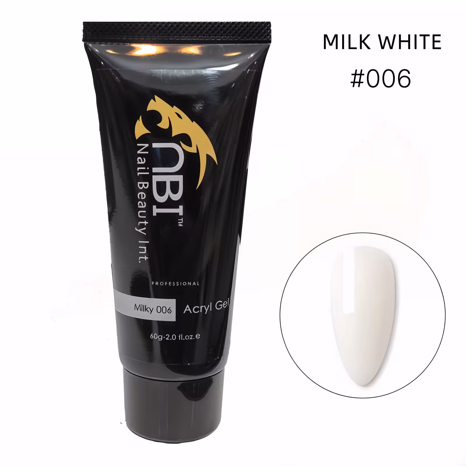 پلی ژل کاشت ناخن ان بی آی رنگ شیری 60 گرم