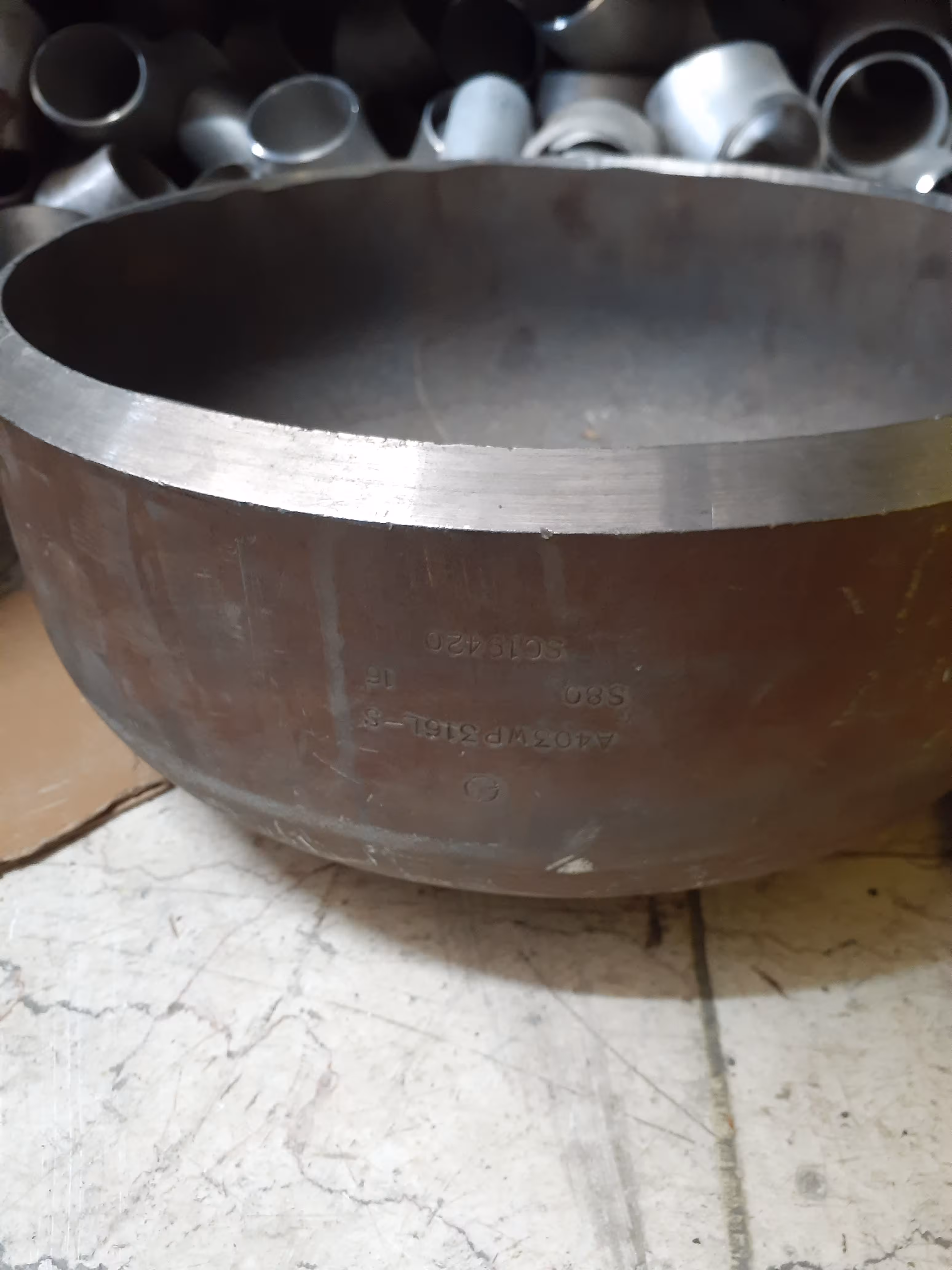 کپ   16 اینچ رده 80  ازجنس  WP/ 316 L.S