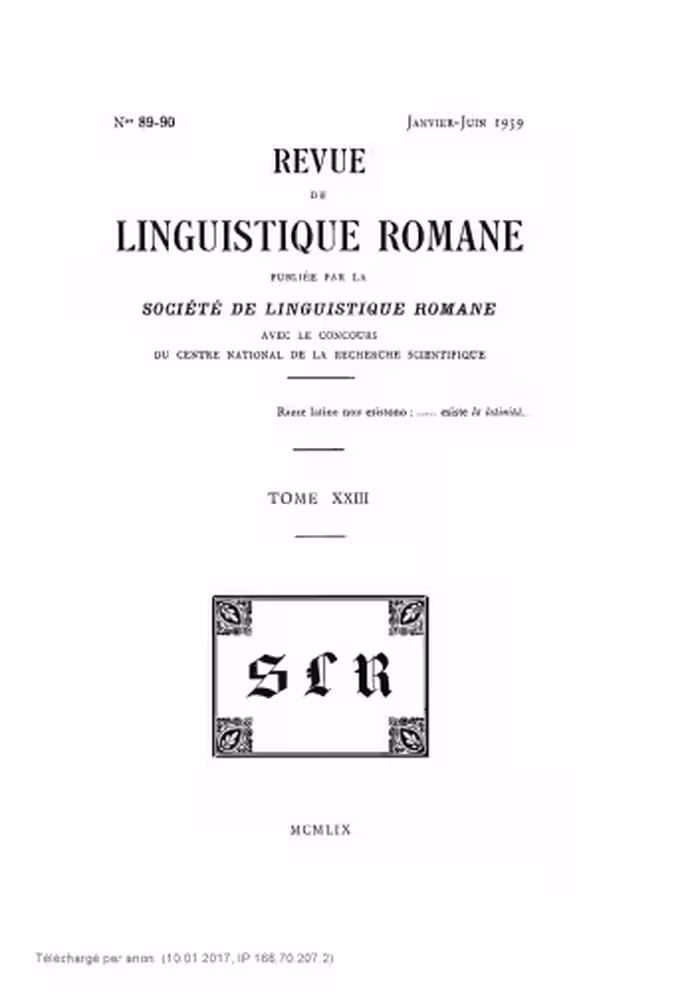 خرید و دانلود نسخه کامل کتاب Revue de linguistique romane