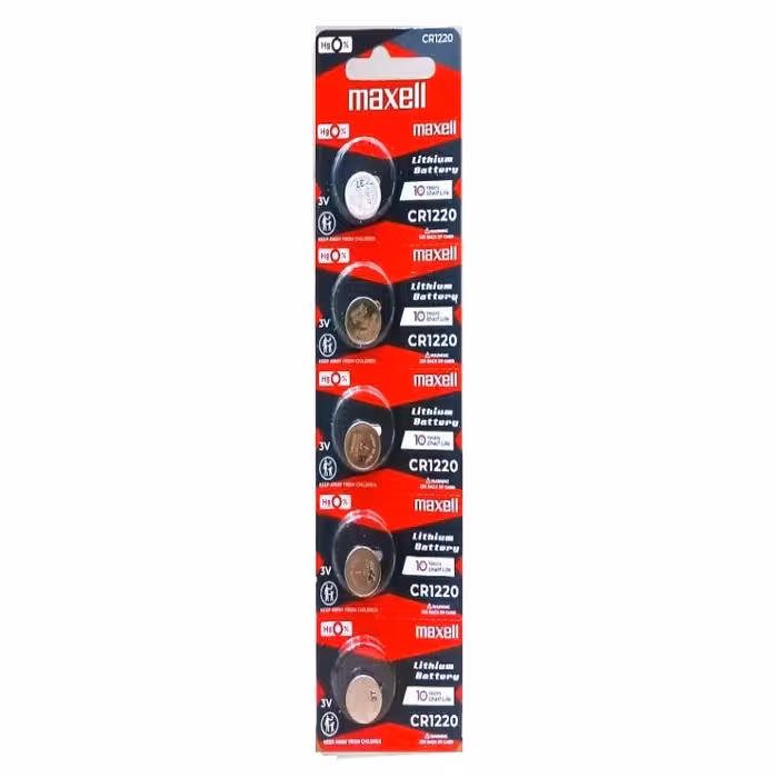 باتری سکه ای مکسل مدل CR1220 (5 عددی)