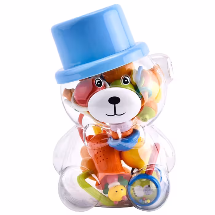 پک جغجغه 10 عددی نوزاد خرس کلاه کج Biai toys