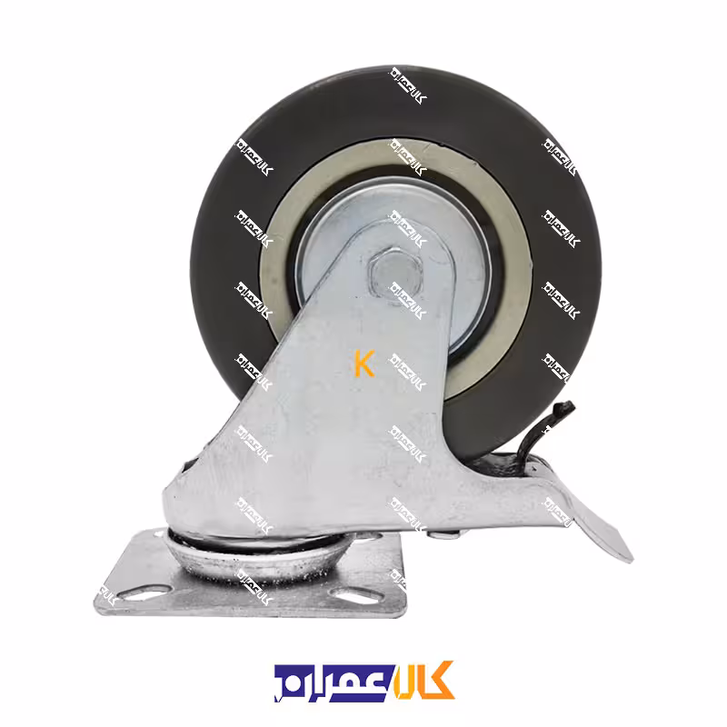 چرخ ترمزدار طوسی سایز 12.5 سانتی متر