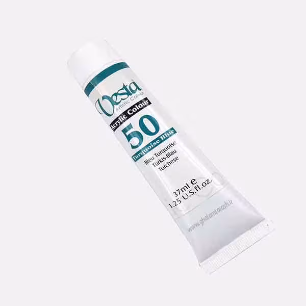 رنگ اکریلیک وستا مدل Turquoise Blue 50 حجم 37 میلی لیتر