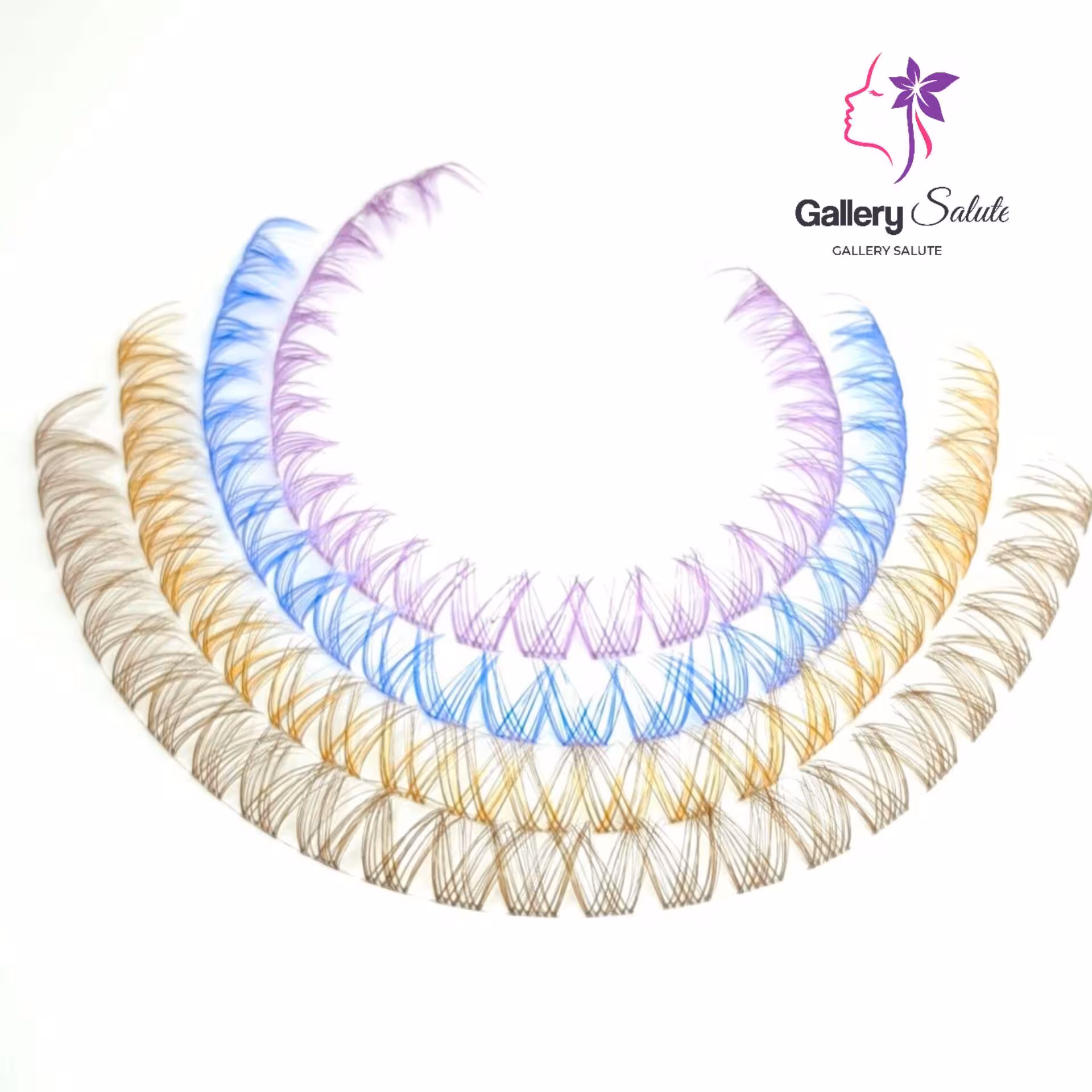 مژه ریسه‌ای فیشر رنگی 14 Fisher Colored Eyelash Clusters Size