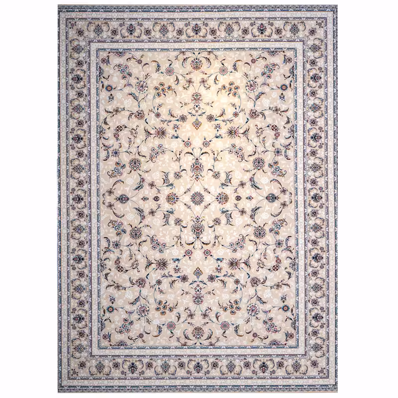 فرش طرح افشان نایین کرم 1200 شانه