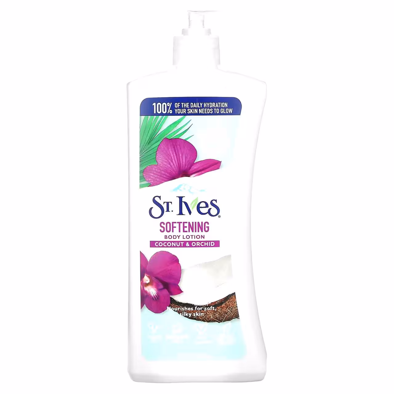 لوسیون بدن سنت ایوز ST.lves مدل Softening حاوی عصاره نارگیل و گل ارکیده حجم 621 میل