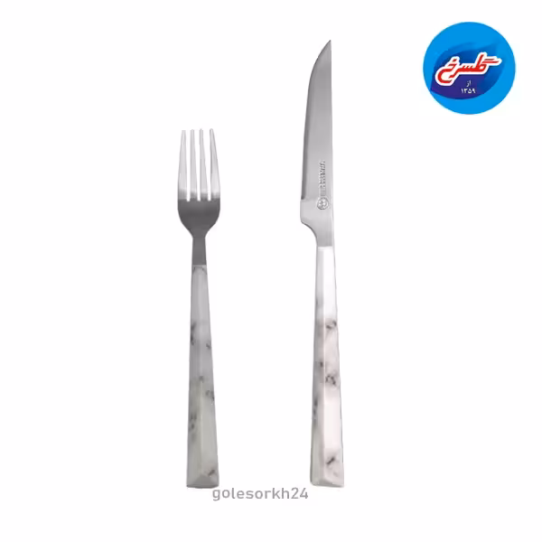 کارد و چنگال ام جی  طرح سنگ مدل C  (6 عدد کارد و 6 عدد چنگال)