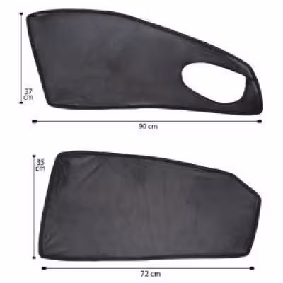پرده قالبی شیشه بغل تارا بسته 4 عددی | فنری و تاشو