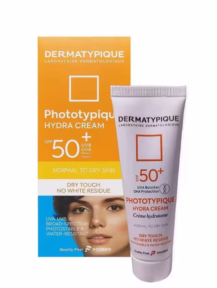 ضدآفتاب پوست خشک بی رنگ spf50 درماتیپیک حجم 50میلی لیتر