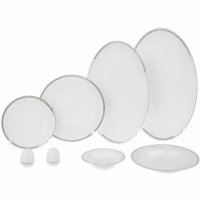 سرویس غذاخوری 28 پارچه 6 نفره چینی زرین ایران مدل ایتالیااف ریوا درجه عالی