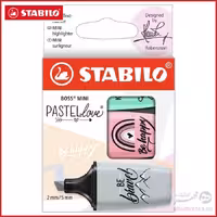 هایلایتر پاستلی باس مینی استابیلو بسته سه عددی طرح لاو STABILO love pastel mini boss highlighter set of 3