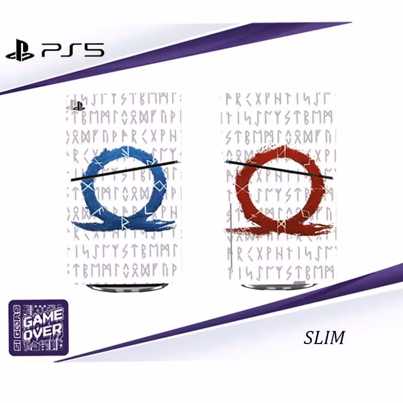 برچسب کنسول PS5 SLIM (GO) طرح GOD OF WAR