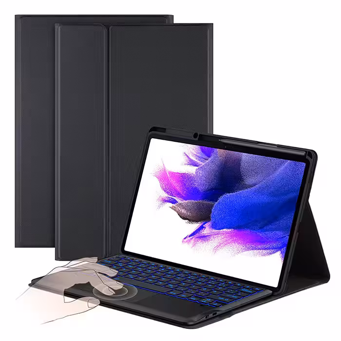 کیف کیبورد دار تبلت سامسونگ مدل Galaxy Tab S7 FE 2021 و S7 Plus ساخت شرکت CACOE