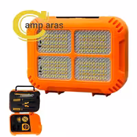 پروژکتور شارژی خورشیدی چراغ قوه دار ZX-D67 و جعبه ابزار - کمپ آراس