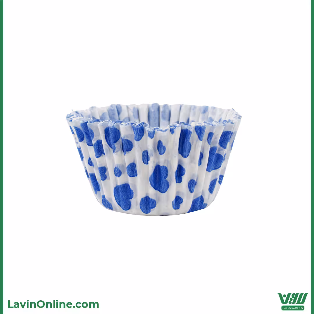 کپسول کاپ کیک طرح دار (قلب آبی)