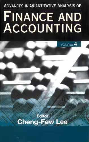 خرید و دانلود نسخه کامل کتاب Advances in Quantitative Analysis of Finance and Accounting, Volume 4