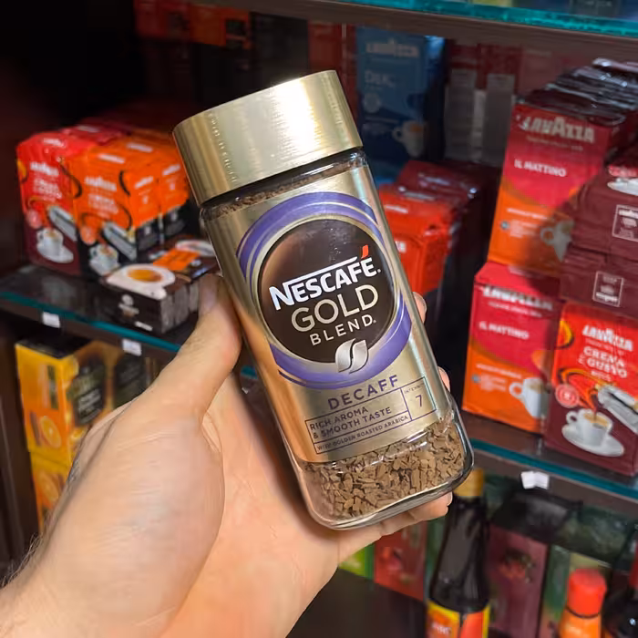 قهوه فوری گلد بدون کافئین نسکافه 100 گرم