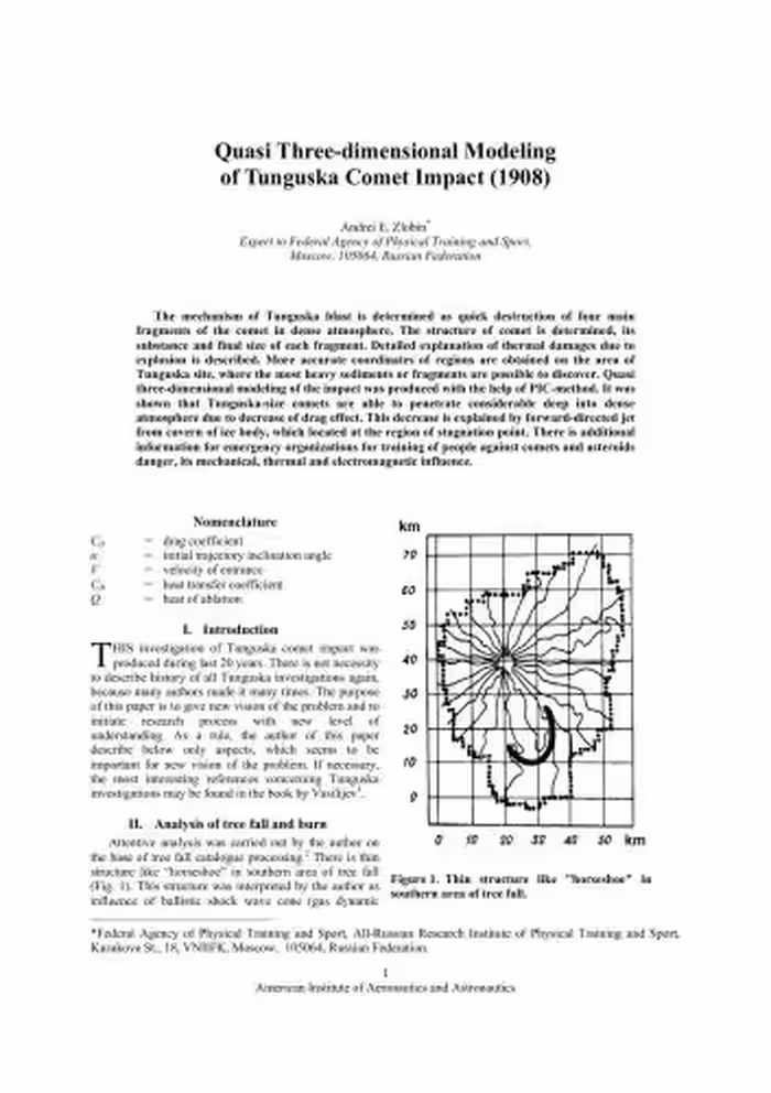 خرید و دانلود نسخه کامل کتاب Quasi Three-dimensional Modeling of Tunguska Comet Impact (1908).