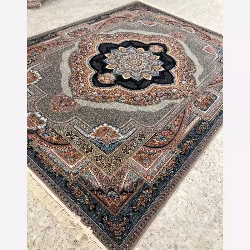 فرش 9متری700شانه ماشینی کاشان طرح باغ معلق فیلی (باارسال رایگان)